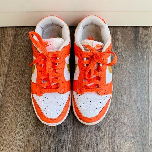 Nike Dunk Low Orange University Gold Sneakers, Sz 6 - Picture 5 of 9